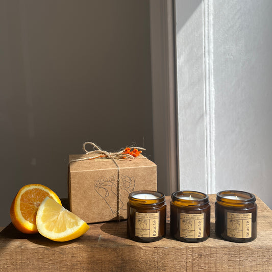 Miniature Citrus Candle Trio Gift Set 60ml