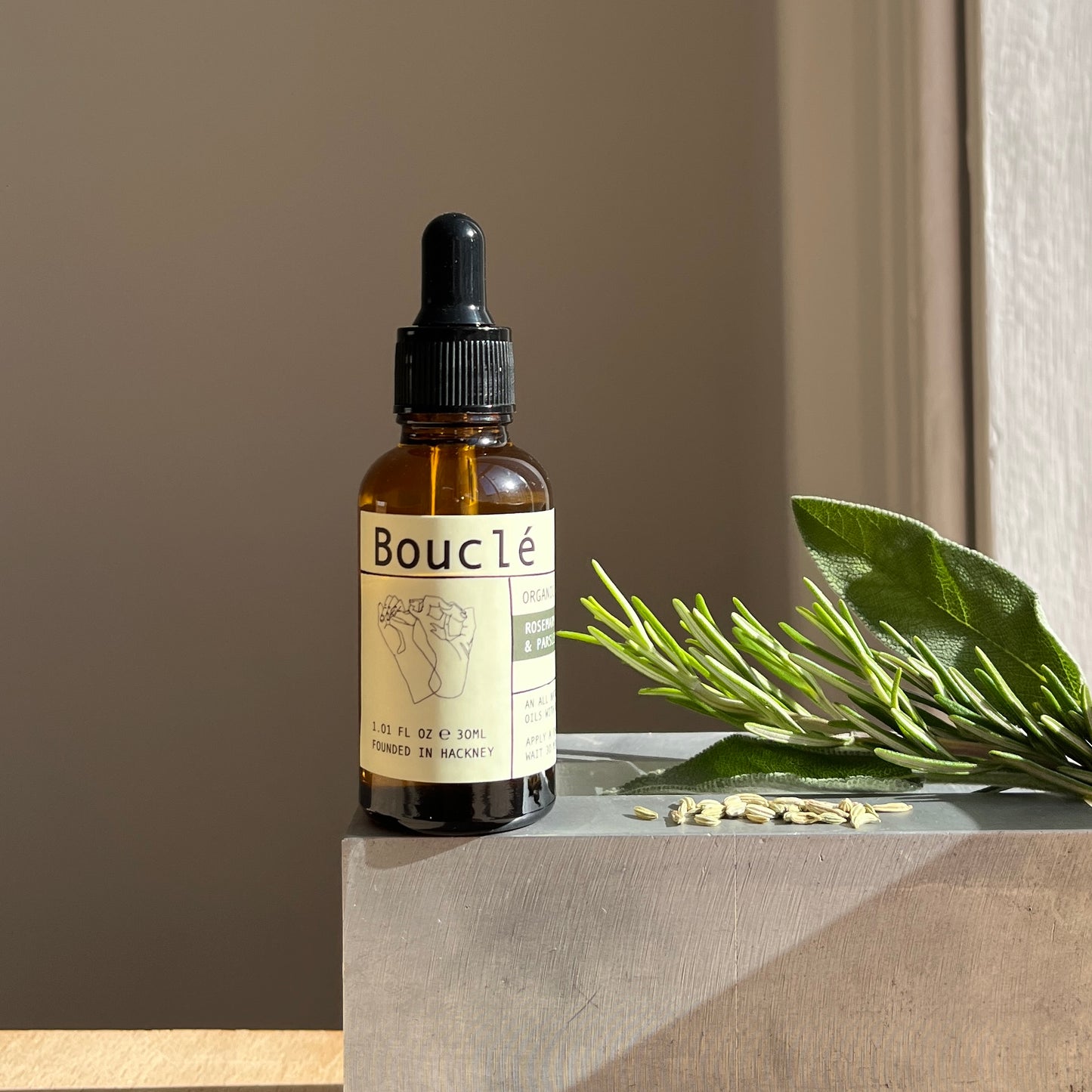 Rosemary Leaf, Sage, Thyme & Parsley Seed Organic Hair Oil