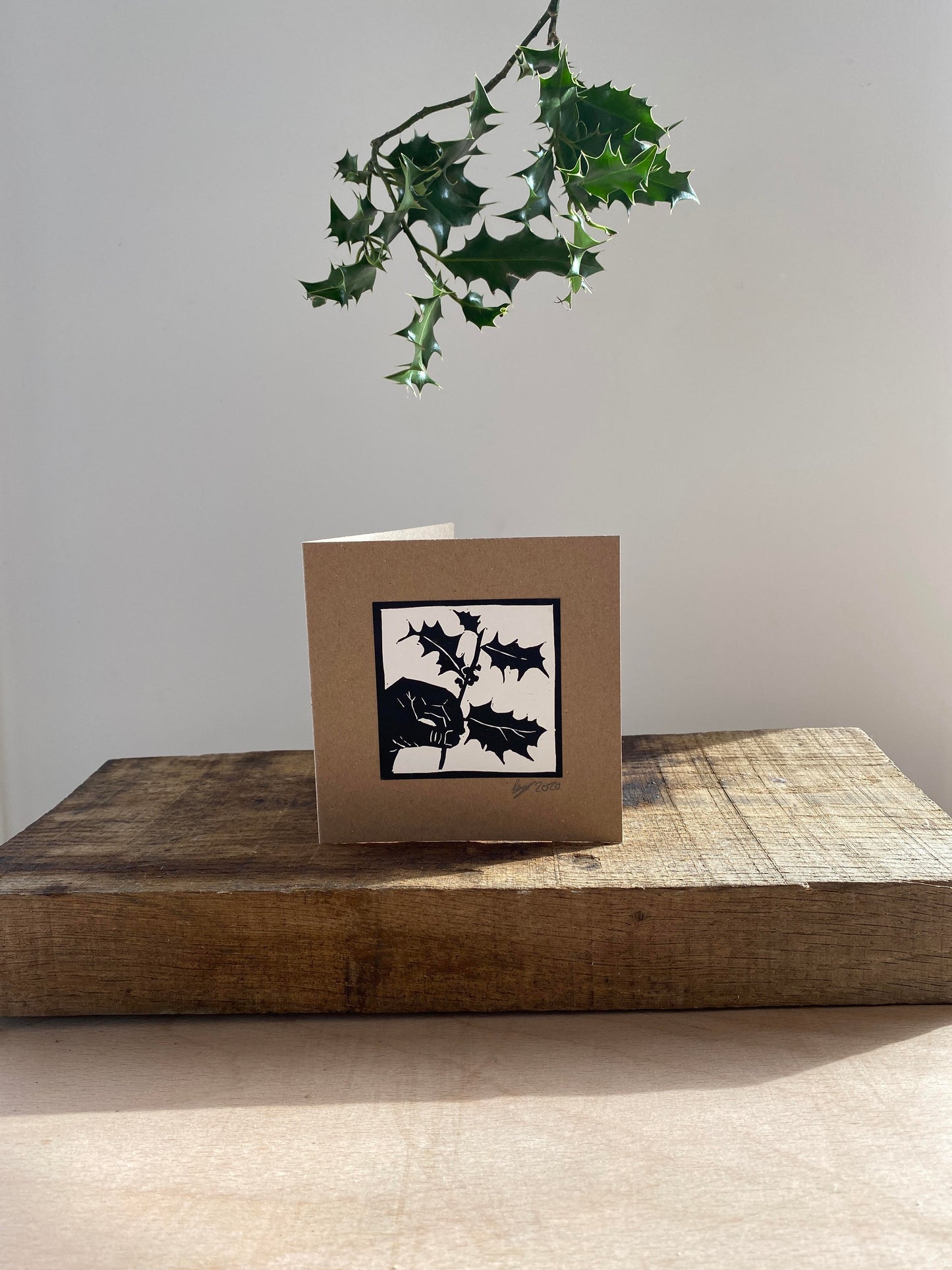 Handprinted Christmas Cards Set