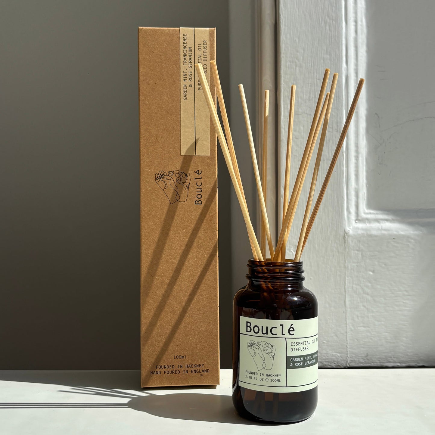 Garden Mint, Frankincense & Rose Geranium Rattan Reed Diffuser