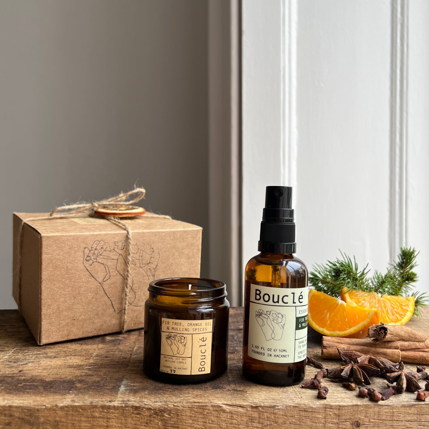 Winter Aromatherapy Candle & Room Spray Gift Set