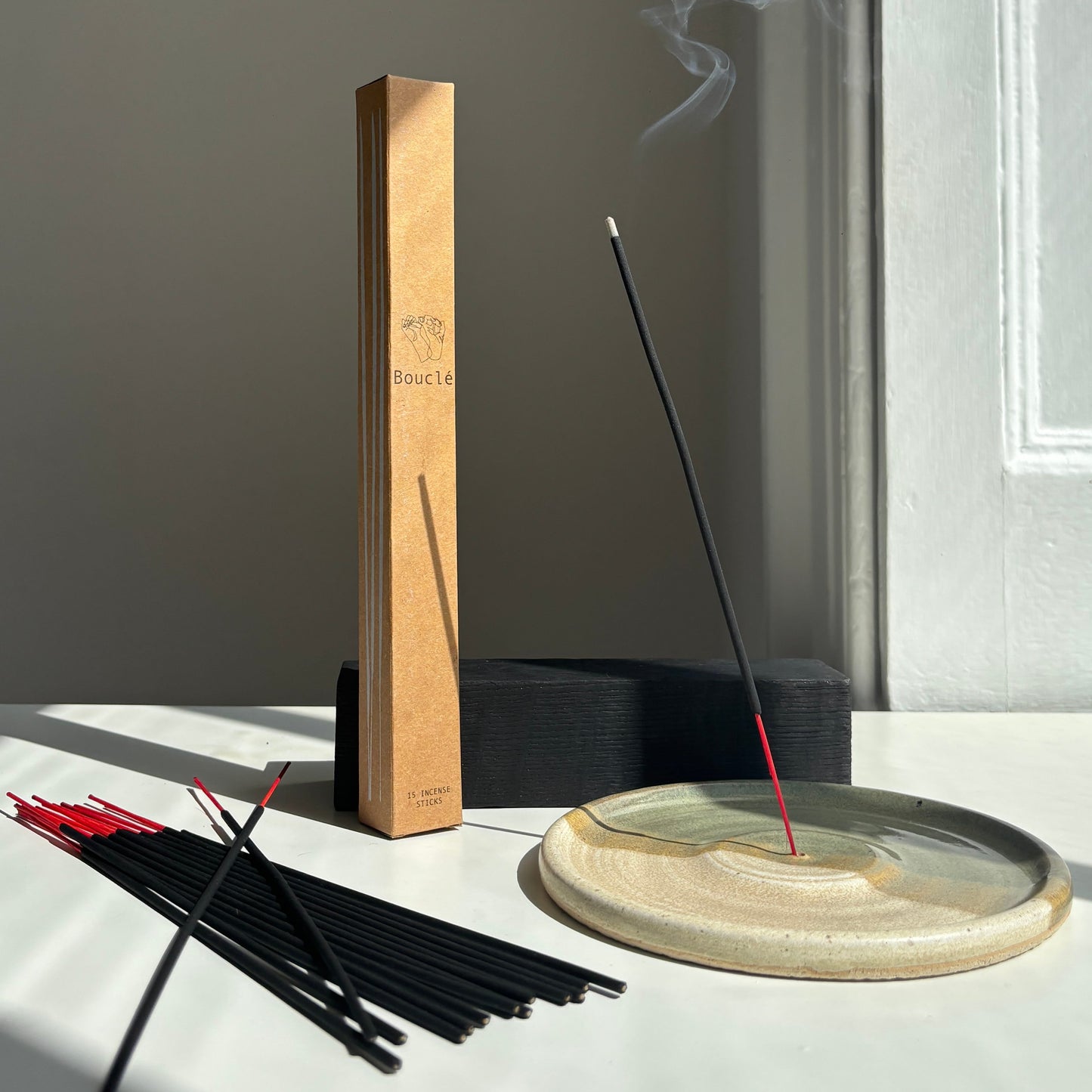 Bamboo Ceramic Incense Holder & Natural Incense Stick Set (Charlotte Manser x Bouclé)