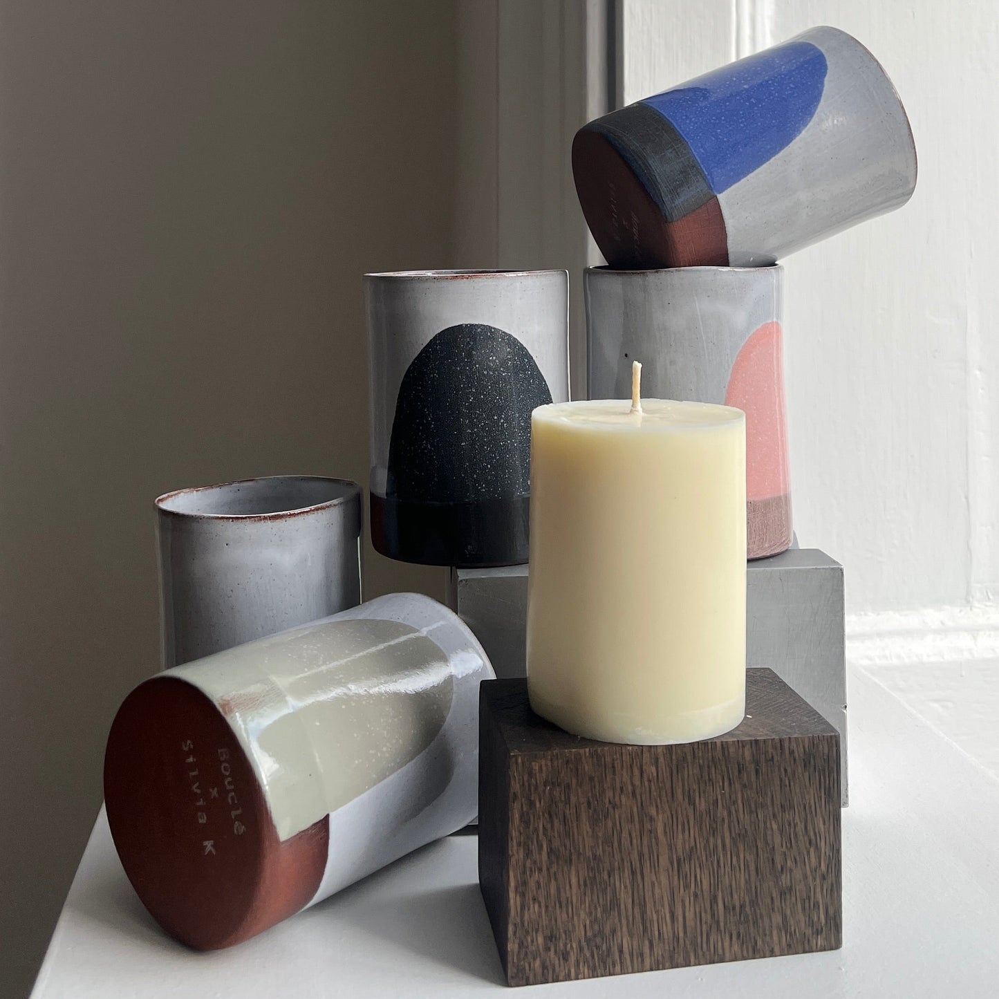 Bouclé Ceramic Candle Refills | Set of Two