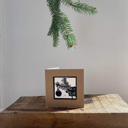 Fir Tree in Hand // Handprinted Christmas Card