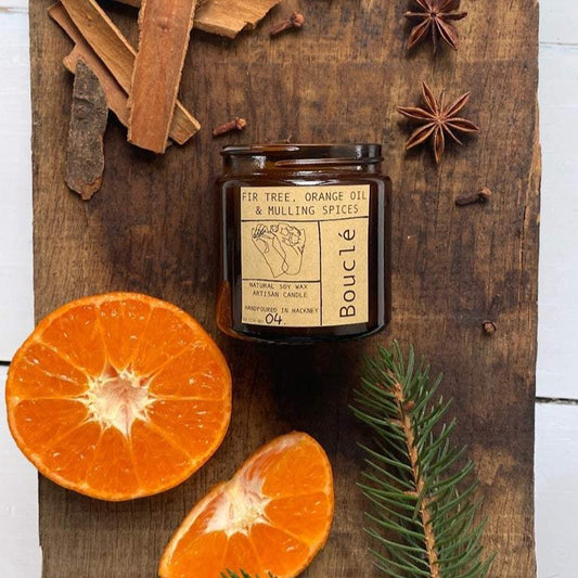 Fir Tree, Orange Oil & Mulling Spices Winter Candle