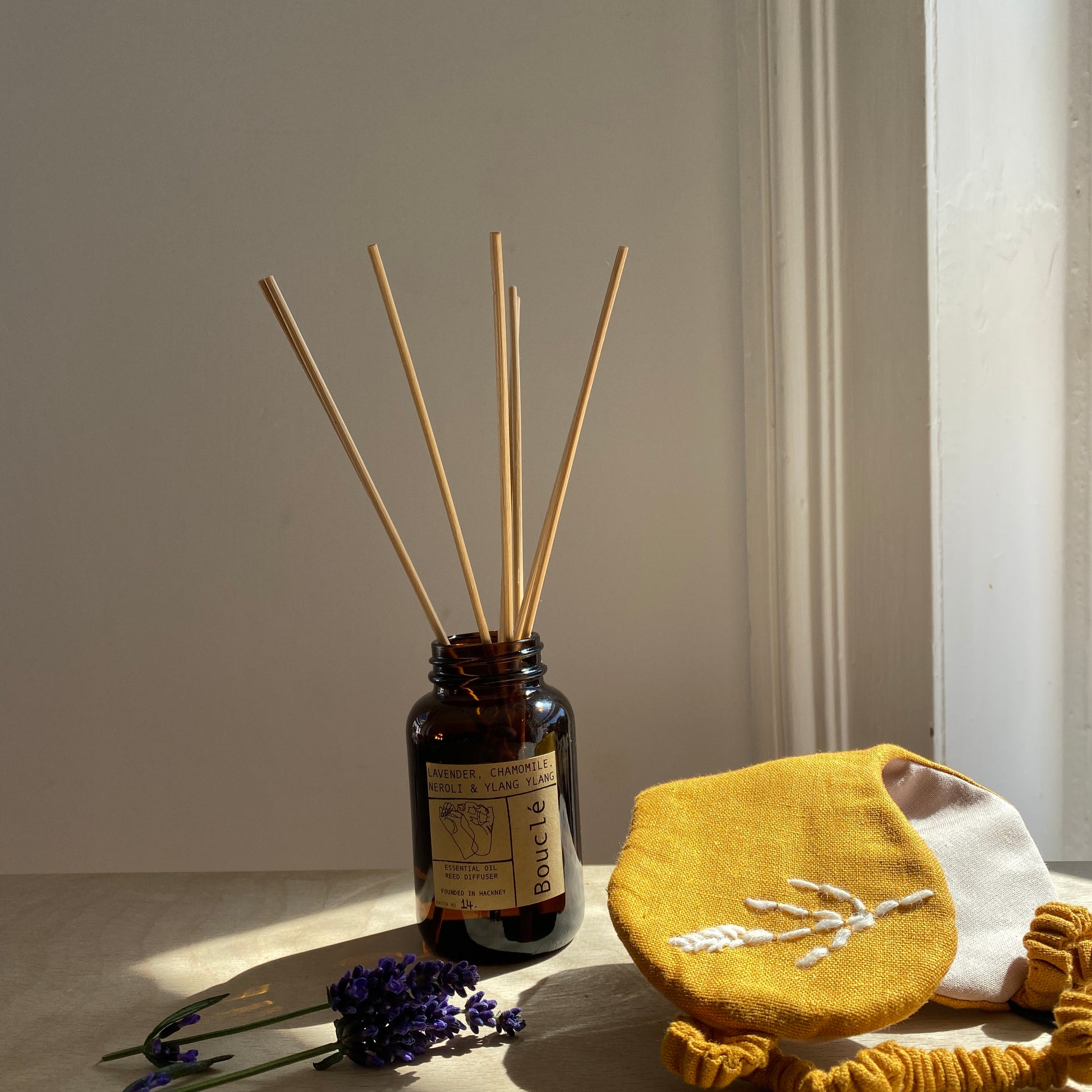 Lavender, Chamomile, Neroli & Ylang Ylang essential oil rattan reed diffuser made in East London